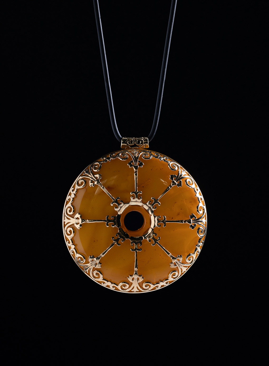 Antique Baltic amber pendant